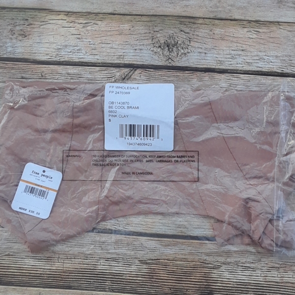 Free People Be Cool Brami Crop Stretch Bralette Pink Clay - Picture 10 of 14